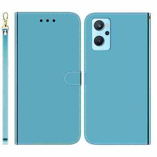 For OPPO A76 4G / A36 / Realme 9i  Imitated Mirror Surface Horizontal Flip Leather Phone Case(Blue)