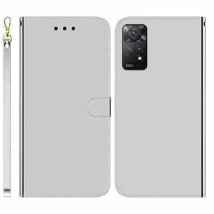For Redmi Note 11 Pro 4G / 5G Imitated Mirror Surface Horizontal Flip Leather Phone Case(Silver)