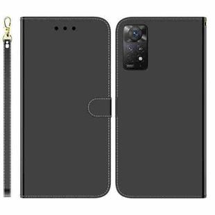 For Redmi Note 11 Pro 4G / 5G Imitated Mirror Surface Horizontal Flip Leather Phone Case(Black)
