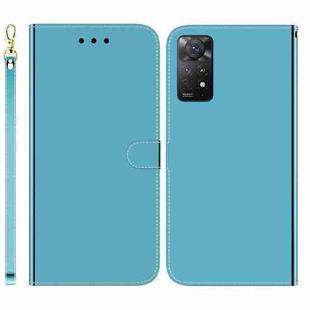 For Redmi Note 11 Pro 4G / 5G Imitated Mirror Surface Horizontal Flip Leather Phone Case(Blue)