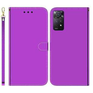 For Redmi Note 11 Pro 4G / 5G Imitated Mirror Surface Horizontal Flip Leather Phone Case(Purple)