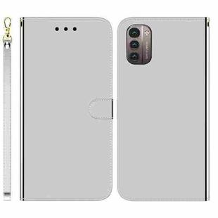 For Nokia G11 / G21 Imitated Mirror Surface Horizontal Flip Leather Phone Case(Silver)