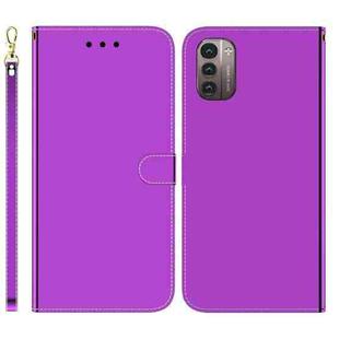 For Nokia G11 / G21 Imitated Mirror Surface Horizontal Flip Leather Phone Case(Purple)