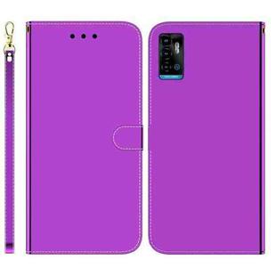 For ZTE Blade A72 / V40 Vita Imitated Mirror Surface Horizontal Flip Leather Phone Case(Purple)