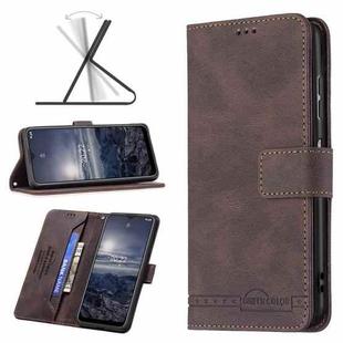 For Nokia G21 / G11 Magnetic Clasp RFID Blocking Anti-Theft Leather Case(Brown)