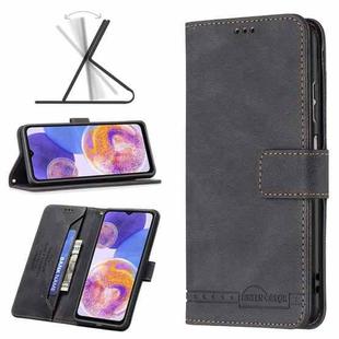 For Samsung Galaxy A23 5G Magnetic Clasp RFID Blocking Anti-Theft Leather Case(Black)