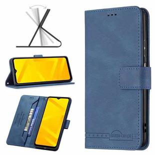 For ZTE Blade A71 Magnetic Clasp RFID Blocking Anti-Theft Leather Case(Blue)