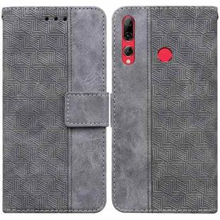 For Huawei P smart+ 2019/Enjoy 9s/Honor 10i/20i/20 Lite Geometric Embossed Leather Phone Case(Grey)