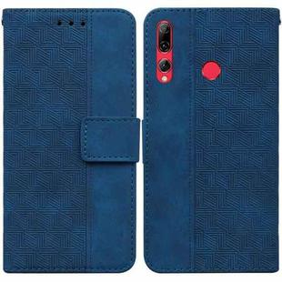 For Huawei P smart+ 2019/Enjoy 9s/Honor 10i/20i/20 Lite Geometric Embossed Leather Phone Case(Blue)