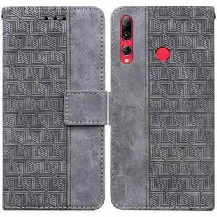 For Huawei P smart Z/Y9 Prime 2019/Honor 9X Foreign Version Geometric Embossed Leather Phone Case(Grey)