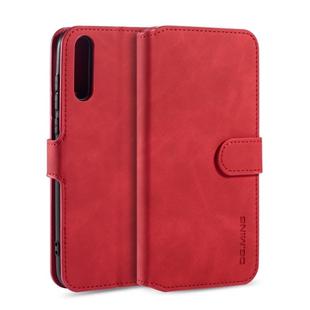 For Huawei Enjoy 10s DG.MING Retro Oil Side Horizontal Flip Case with Holder & Card Slots & Wallet(Red)