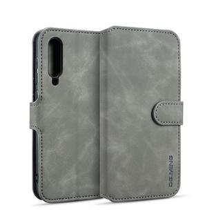 For Xiaomi 9 Pro DG.MING Retro Oil Side Horizontal Flip Case with Holder & Card Slots & Wallet(Grey)