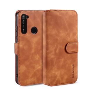 For Xiaomi Redmi Note 8T DG.MING Retro Oil Side Horizontal Flip Case with Holder & Card Slots & Wallet(Brown)