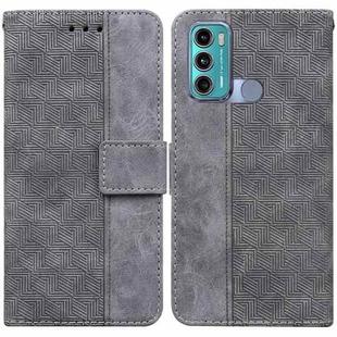 For Motorola Moto G60 / G40 Fusion Geometric Embossed Leather Phone Case(Grey)