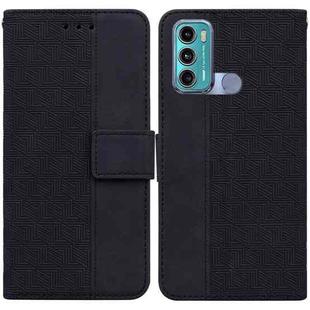 For Motorola Moto G60 / G40 Fusion Geometric Embossed Leather Phone Case(Black)