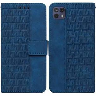 For Motorola Moto G50 5G Geometric Embossed Leather Phone Case(Blue)