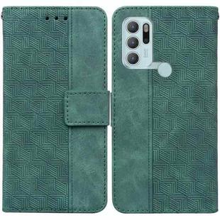 For Motorola Moto G60S Geometric Embossed Leather Phone Case(Green)