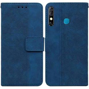 For Infinix Hot 8 X650 CC7 Geometric Embossed Leather Phone Case(Blue)