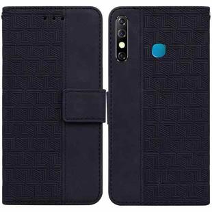 For Infinix Hot 8 X650 CC7 Geometric Embossed Leather Phone Case(Black)