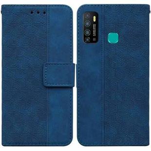 For Infinix Hot 9 X655C / Note 7 Lite Geometric Embossed Leather Phone Case(Blue)