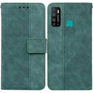 For Infinix Hot 9 X655C / Note 7 Lite Geometric Embossed Leather Phone Case(Green)