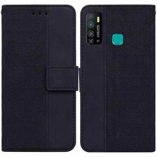 For Infinix Hot 9 X655C / Note 7 Lite Geometric Embossed Leather Phone Case(Black)