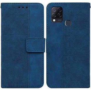 For Infinix Hot 10s / Hot 10T Geometric Embossed Leather Phone Case(Blue)