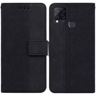 For Infinix Hot 10s / Hot 10T Geometric Embossed Leather Phone Case(Black)