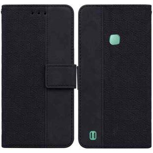 For Infinix Smart HD 2021 X612 Geometric Embossed Leather Phone Case(Black)