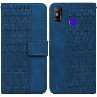 For Tecno Spark Go 2020 / Spark 6 Go Geometric Embossed Leather Phone Case(Blue)