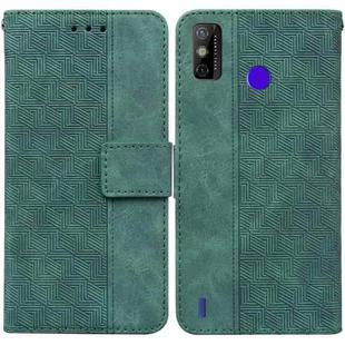 For Tecno Spark Go 2020 / Spark 6 Go Geometric Embossed Leather Phone Case(Green)