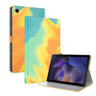 For Samsung Galaxy Tab А9 Watercolor Pattern Flip Leather Tablet Case(Autumn Leaves)