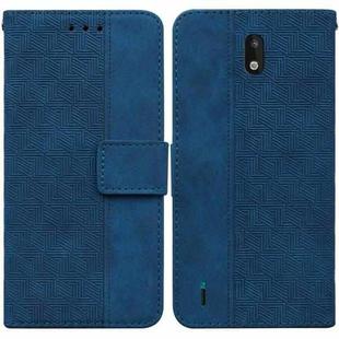 For Nokia 1.3 Geometric Embossed Leather Phone Case(Blue)