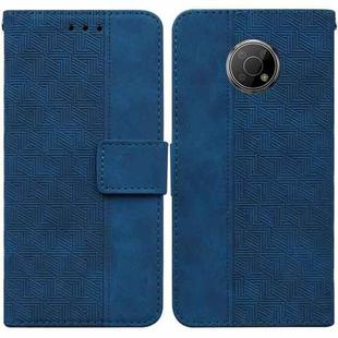 For Nokia G300 Geometric Embossed Leather Phone Case(Blue)