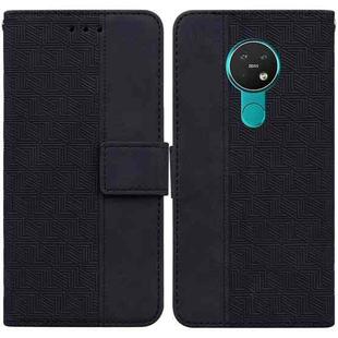 For Nokia 6.2 / 7.2 Geometric Embossed Leather Phone Case(Black)