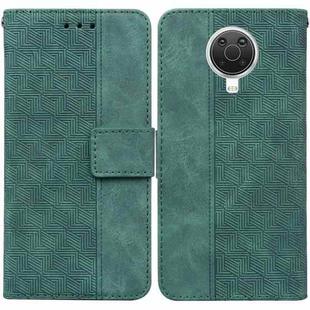 For Nokia G10 / G20 Geometric Embossed Leather Phone Case(Green)
