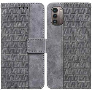 For Nokia G11 / G21 Geometric Embossed Leather Phone Case(Grey)