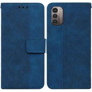 For Nokia G11 / G21 Geometric Embossed Leather Phone Case(Blue)