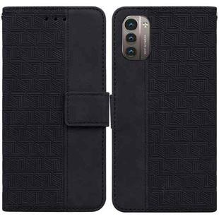 For Nokia G11 / G21 Geometric Embossed Leather Phone Case(Black)