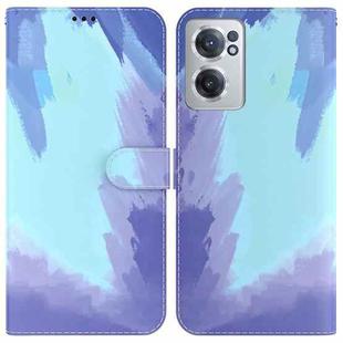 For OnePlus Nord CE 2 5G Watercolor Pattern Horizontal Flip Leather Phone Case(Winter Snow)