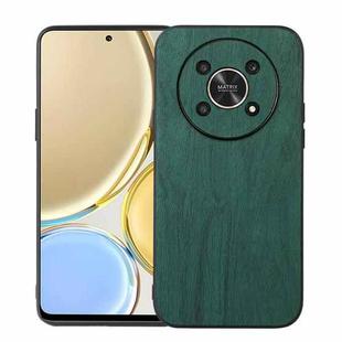 For Honor X30 Wood Texture PU Phone Case(Green)