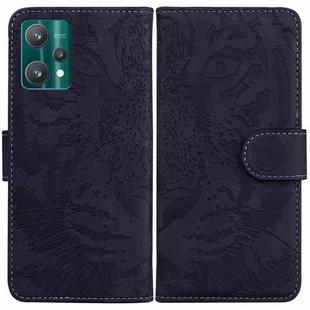 For OPPO Realme 9 Pro+ Tiger Embossing Pattern Horizontal Flip Leather Phone Case(Black)