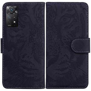 For Xiaomi Redmi Note 11 Pro 4G/5G Overseas Version Tiger Embossing Pattern Horizontal Flip Leather Phone Case(Black)
