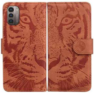 For Nokia G21 / G11 Tiger Embossing Pattern Horizontal Flip Leather Phone Case(Brown)