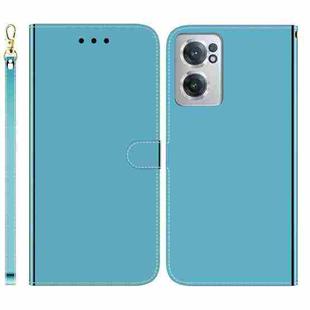 For OnePlus Nord CE 2 5G Imitated Mirror Surface Horizontal Flip Leather Phone Case(Blue)
