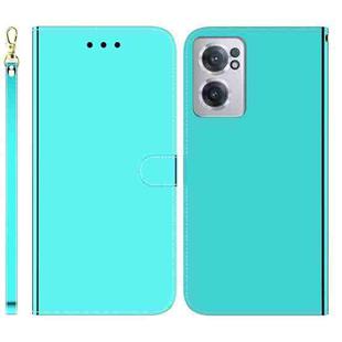 For OnePlus Nord CE 2 5G Imitated Mirror Surface Horizontal Flip Leather Phone Case(Mint Green)