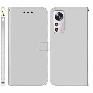 For Xiaomi 12 / 12X Imitated Mirror Surface Horizontal Flip Leather Phone Case(Silver)