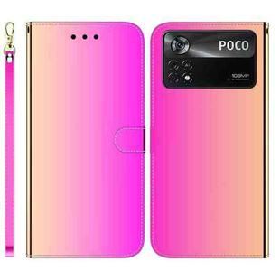 For Xiaomi Poco X4 Pro 5G Imitated Mirror Surface Horizontal Flip Leather Phone Case(Gradient Color)