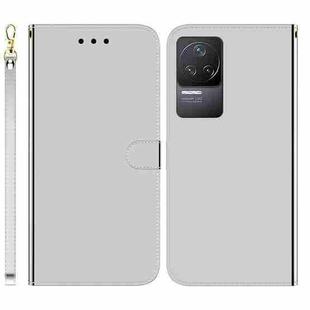 For Xiaomi Redmi K40S Imitated Mirror Surface Horizontal Flip Leather Phone Case(Silver)