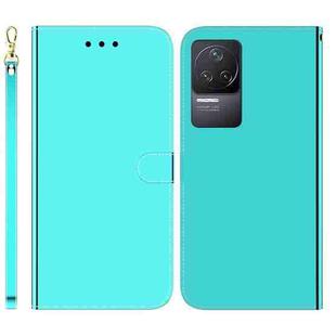 For Xiaomi Redmi K40S Imitated Mirror Surface Horizontal Flip Leather Phone Case(Mint Green)